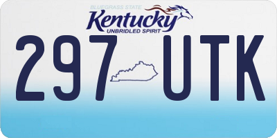 KY license plate 297UTK