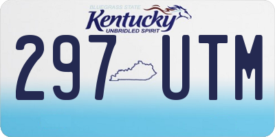 KY license plate 297UTM