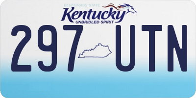 KY license plate 297UTN