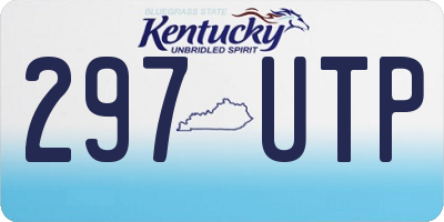 KY license plate 297UTP