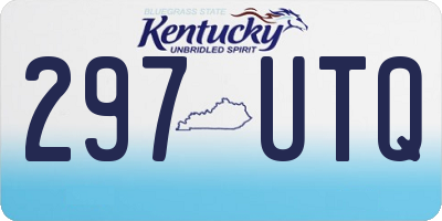 KY license plate 297UTQ