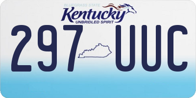 KY license plate 297UUC