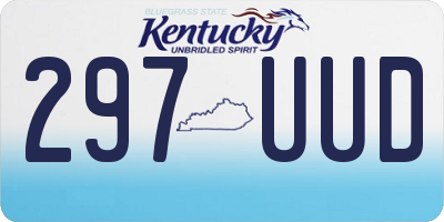 KY license plate 297UUD