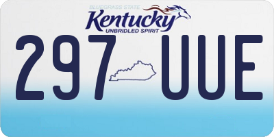 KY license plate 297UUE