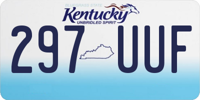 KY license plate 297UUF