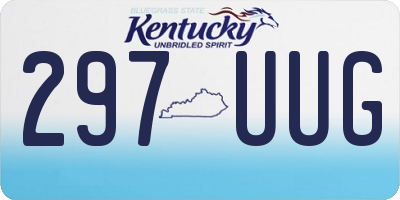KY license plate 297UUG