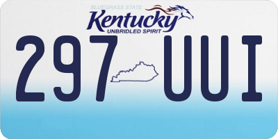 KY license plate 297UUI