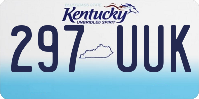 KY license plate 297UUK