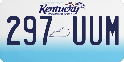 KY license plate 297UUM