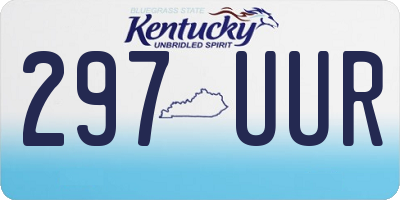 KY license plate 297UUR