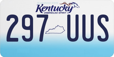 KY license plate 297UUS