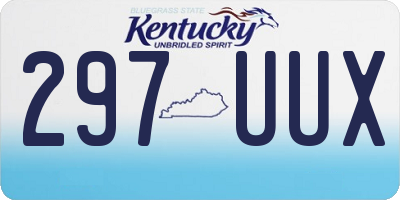 KY license plate 297UUX