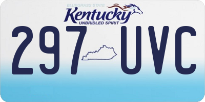 KY license plate 297UVC