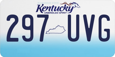 KY license plate 297UVG