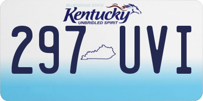 KY license plate 297UVI