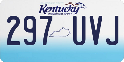 KY license plate 297UVJ