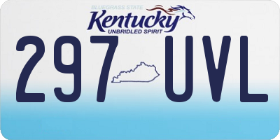 KY license plate 297UVL