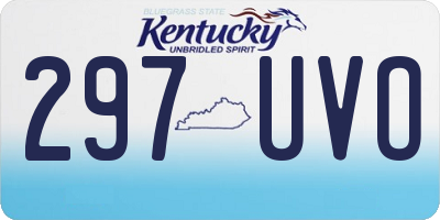 KY license plate 297UVO