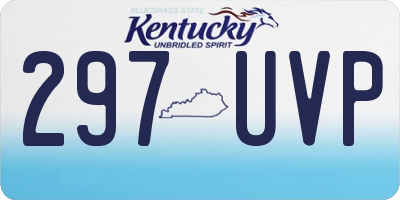 KY license plate 297UVP