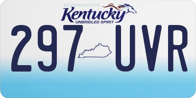 KY license plate 297UVR