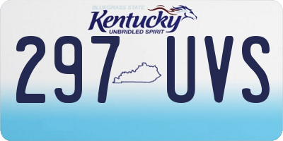 KY license plate 297UVS