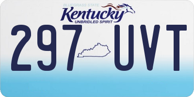 KY license plate 297UVT