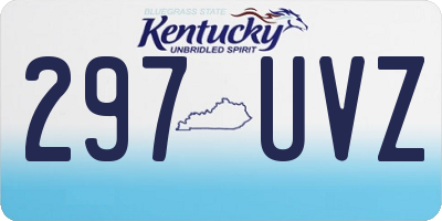 KY license plate 297UVZ