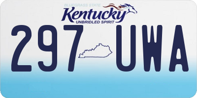 KY license plate 297UWA