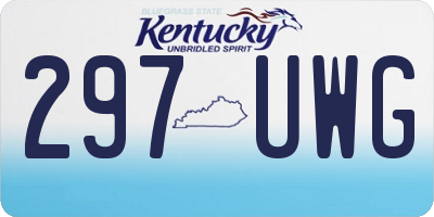 KY license plate 297UWG