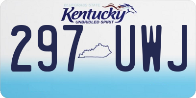 KY license plate 297UWJ