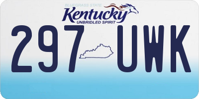 KY license plate 297UWK