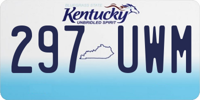 KY license plate 297UWM