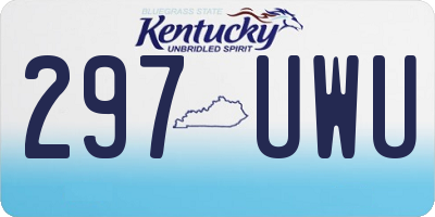 KY license plate 297UWU