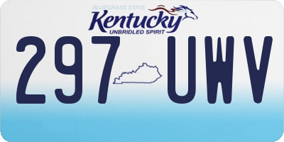 KY license plate 297UWV