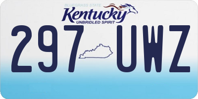KY license plate 297UWZ