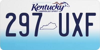 KY license plate 297UXF