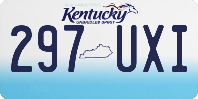 KY license plate 297UXI