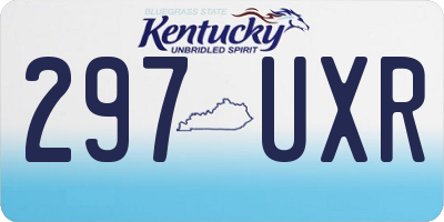 KY license plate 297UXR