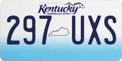 KY license plate 297UXS