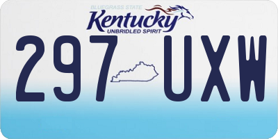 KY license plate 297UXW