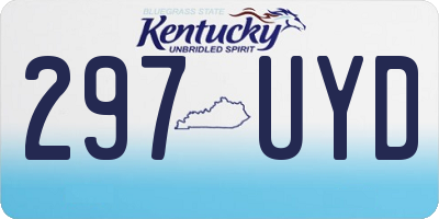 KY license plate 297UYD