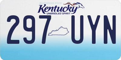 KY license plate 297UYN