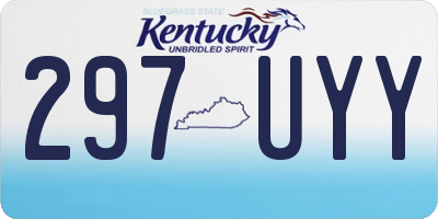 KY license plate 297UYY