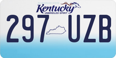 KY license plate 297UZB