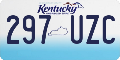 KY license plate 297UZC