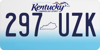 KY license plate 297UZK