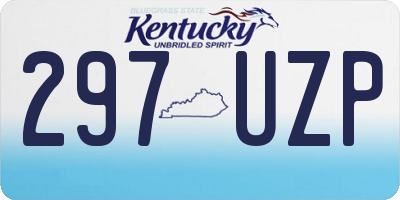 KY license plate 297UZP