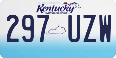KY license plate 297UZW