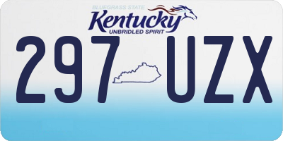 KY license plate 297UZX
