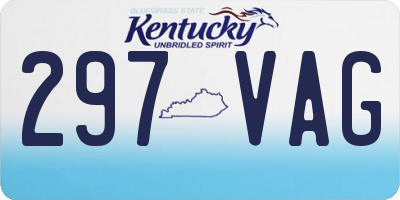 KY license plate 297VAG
